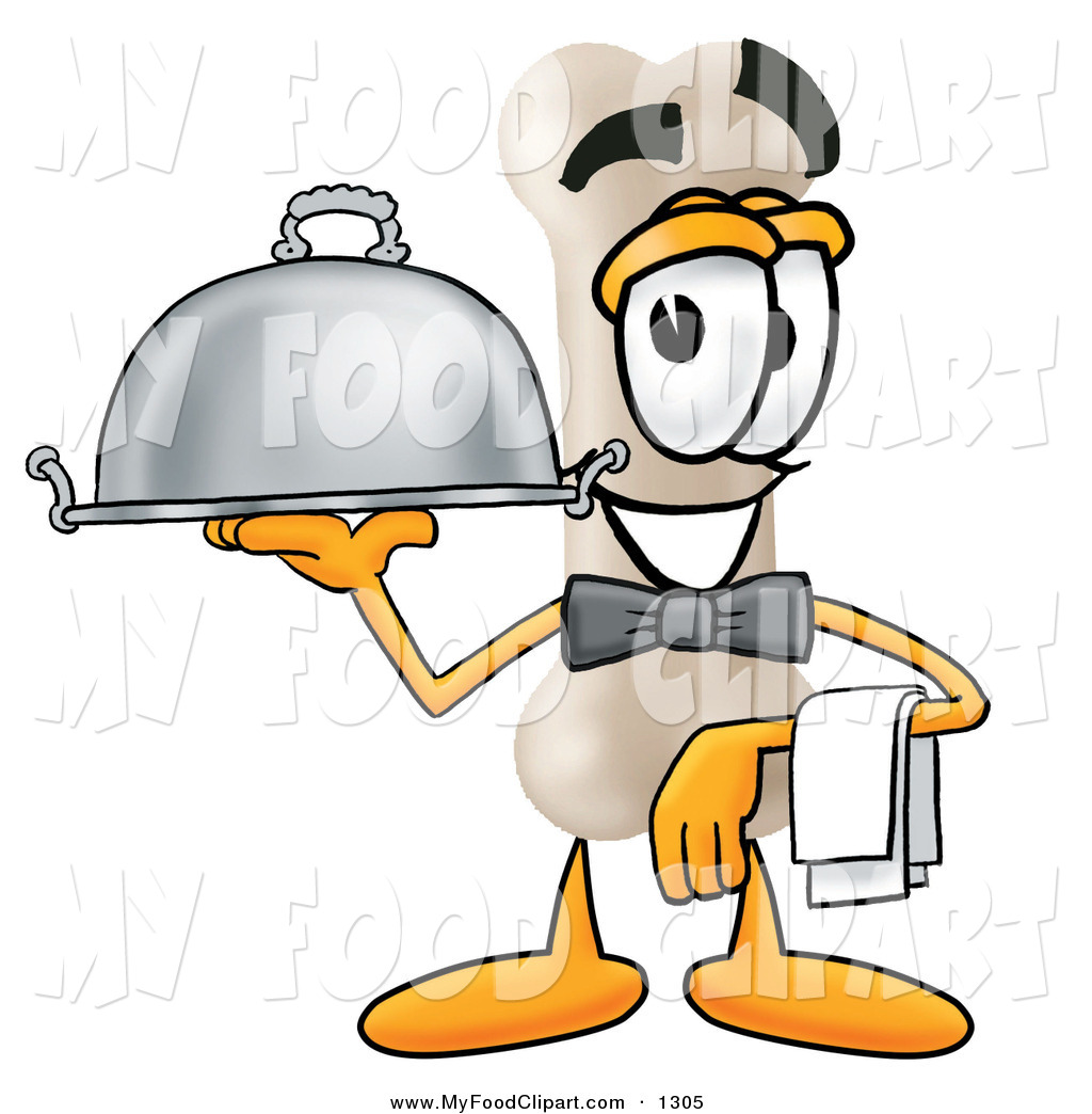 Food Clip Art Of A Hungry Bone Mascot Cartoon Character Dressed As A    