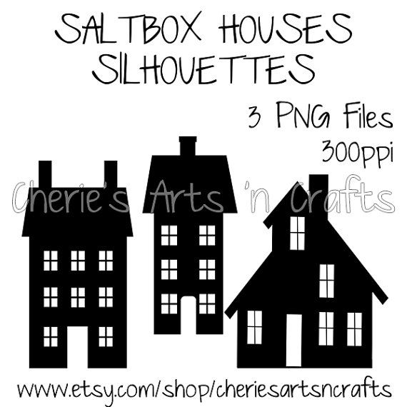 Graphics Silhouette Clip Art Houses  Crafts Patterns Saltbox House    