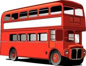 London Double Decker Bus   Royalty Free Clip Art