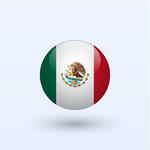 Mexico Round Flag Vector Illustration Usa And Mexican Grunge Flag