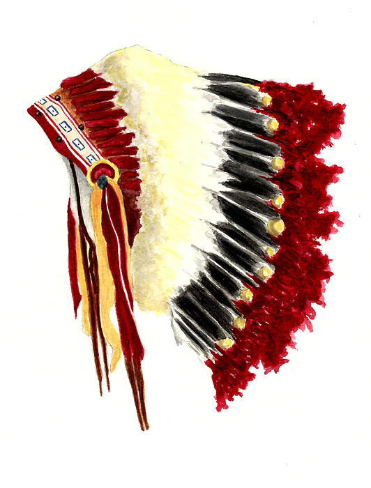 Native American Headdress Greeting Card For Sale By Michael Vigliotti