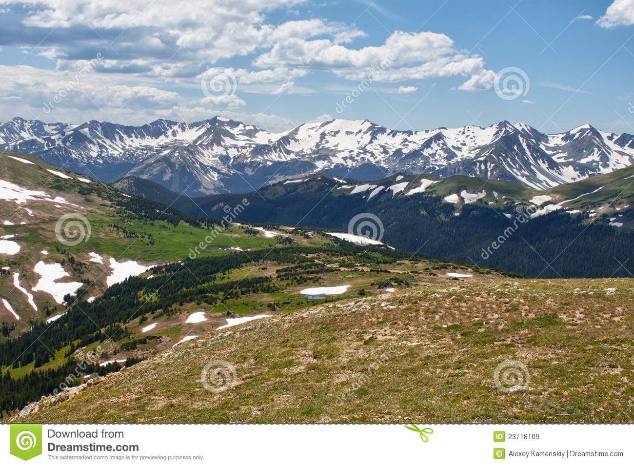 Overlook Over The Rocky Mountains Colorado Royalty Free Stock Images