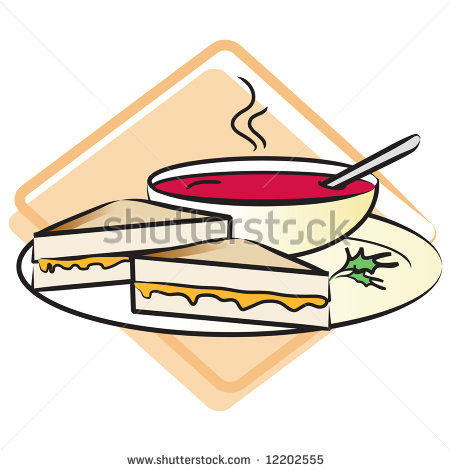 Sandwich Clipart Stock Photo Grilled Cheese Sandwich And Bowl Of