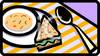 Soup And Half Sandwich   Royalty Free Clipart Picture