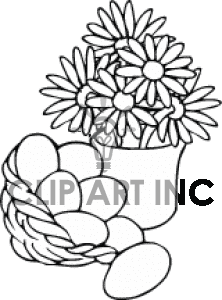 Tied With Ribbon Tulips In A Vase Clipart Image Picture Art   144391