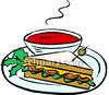 Tomato Soup And A Sandwich   Royalty Free Clipart Picture