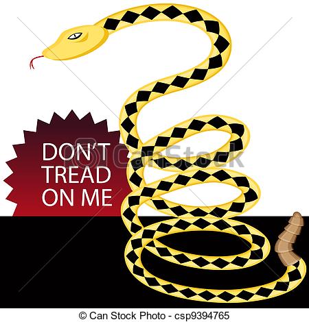 Vettore   Don T Tread Me Snake   Archivi Di Illustrazioni