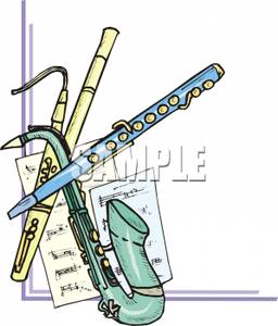 Woodwind Instruments   Royalty Free Clipart Picture