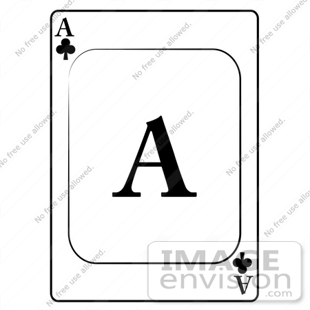 13214 Ace Of Clubs Playing Card Clipart By Djart Jpg