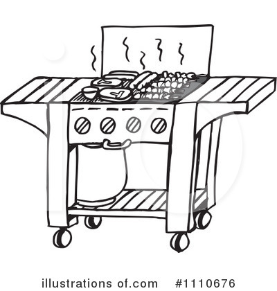 Bbq Grill Clipart Black And White Royalty Free  Rf  Bbq Clipart