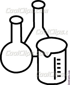 Beakers And Flasks Vector Clip Art