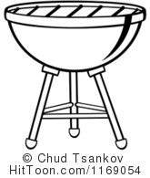 Black And White Charcoal Bbq Grill  1169054