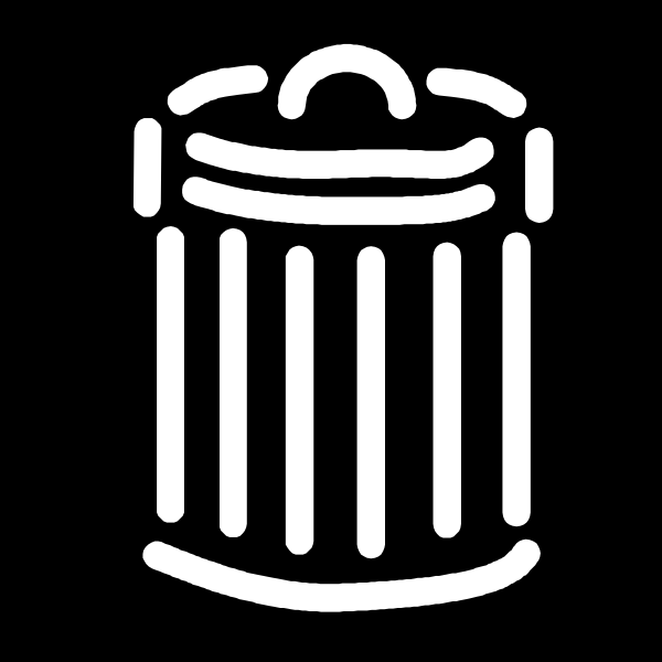Black And White Trash Can Clip Art At Clker Com   Vector Clip Art    