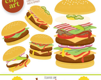 Burger Clip Art Food Clipart Hambur Ger    