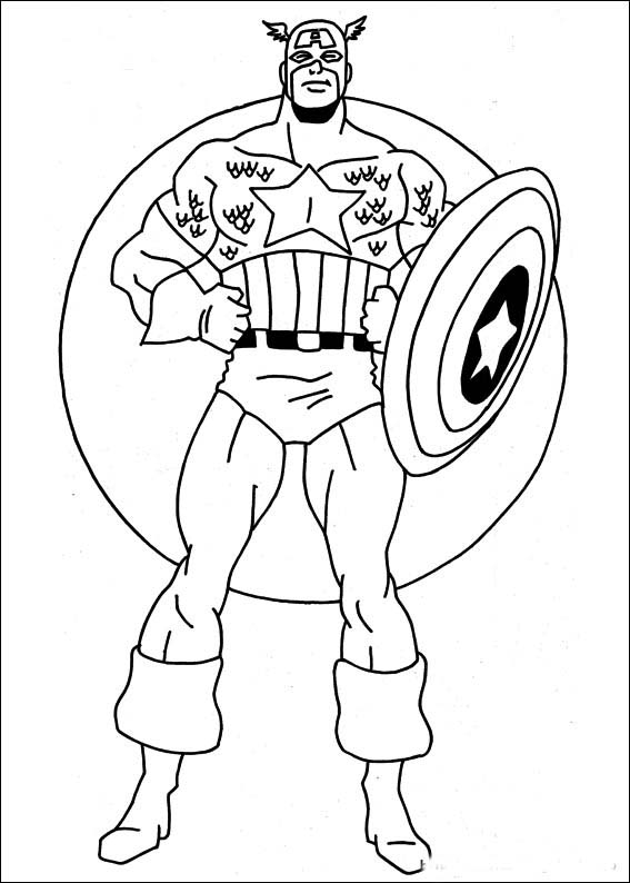 Captain America Coloring Pages For Kids   Best Coloring Pictures