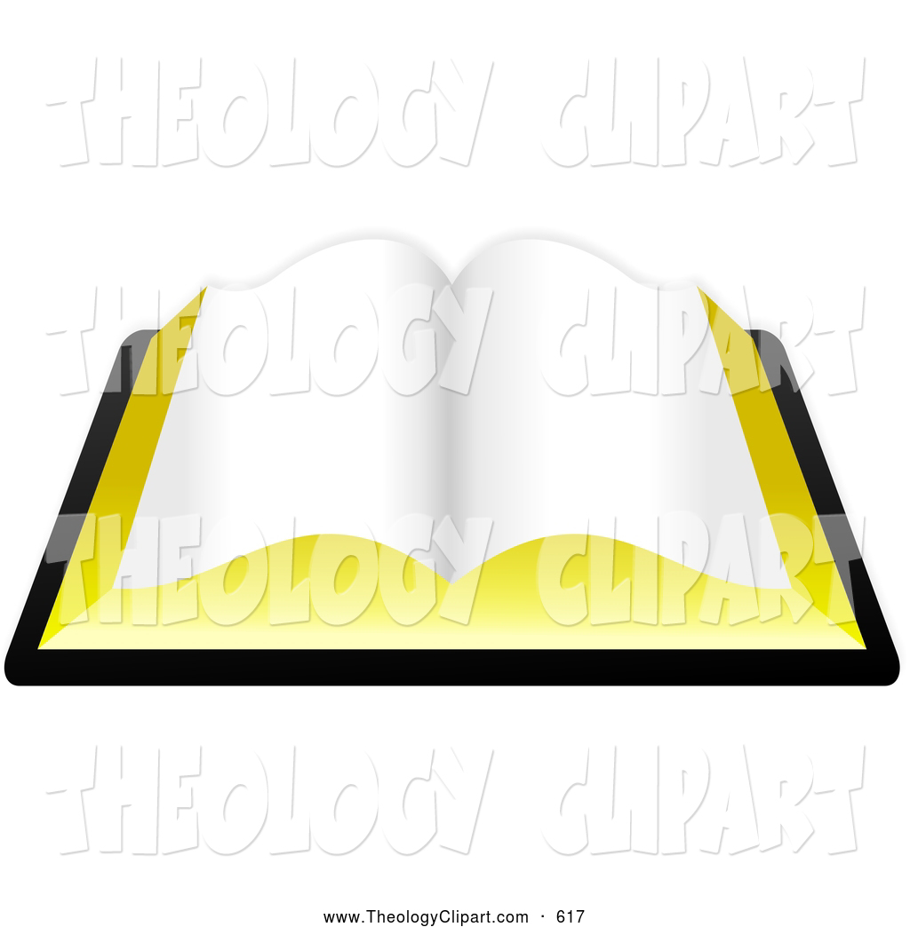     Clip Art Of A Blank Open Book Or The Holy Bible Laid Open By Prawny
