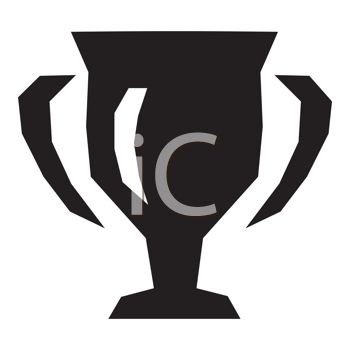 Drawing Of The Silhouette Of A Trophy Cup   Royalty Free Clipart Image