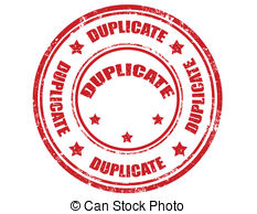 Duplicate Stamp   Grunge Rubber Stamp With Word Duplicate