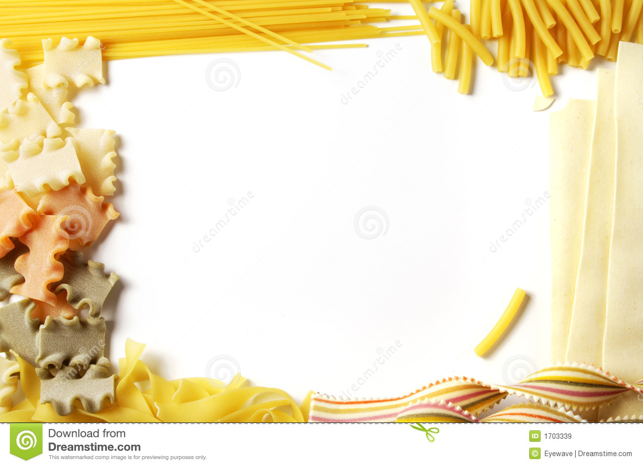 Frame Of Pasta Royalty Free Stock Images   Image  1703339
