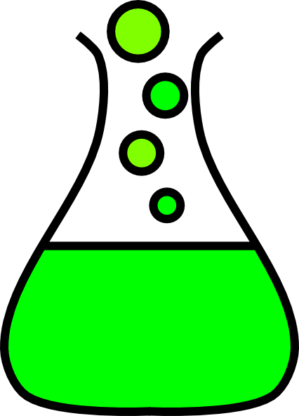 Green Bubble Flask Clip Art