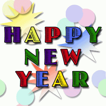 Happy New Year Colorful Animated Clipart Graphic