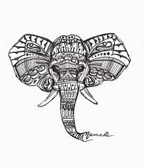 Little Like A Zentangle Design  Indian Elephant Drawing   Buscar Con