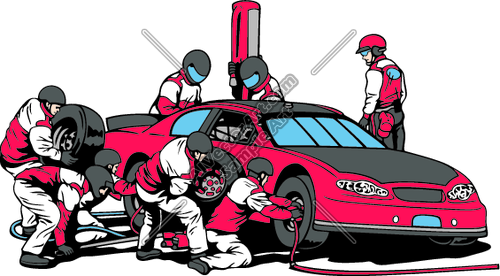 Pit Crew Working Clipart And Vectorart  Vehicles   Racing Stock Cars    