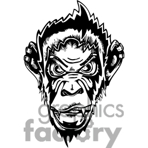 Royalty Free Chimpanzee Design Clipart Image Picture Art   387108