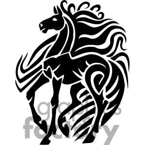 Royalty Free Horse Tattoo Design Clipart Image Picture Art   385938
