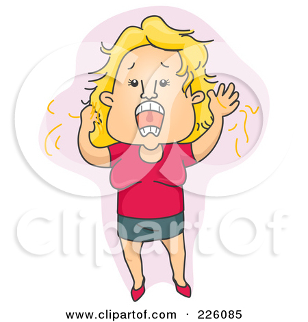 Royalty Free  Rf  Clipart Illustration Of A Dirty Blond Woman Biting
