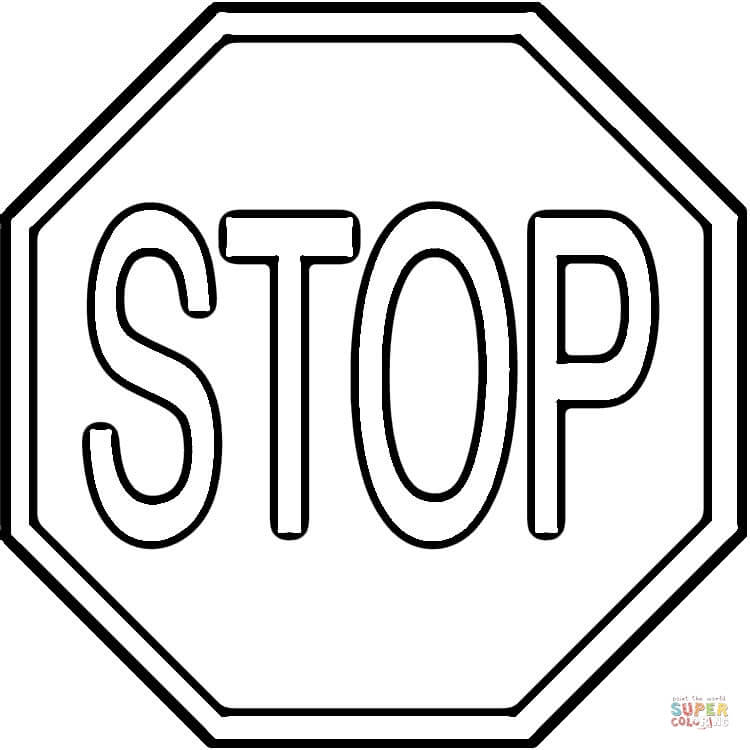 Stop Sign Coloring Online