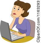 Student Thinking At Desk Clipart Happy Male Author Or Student