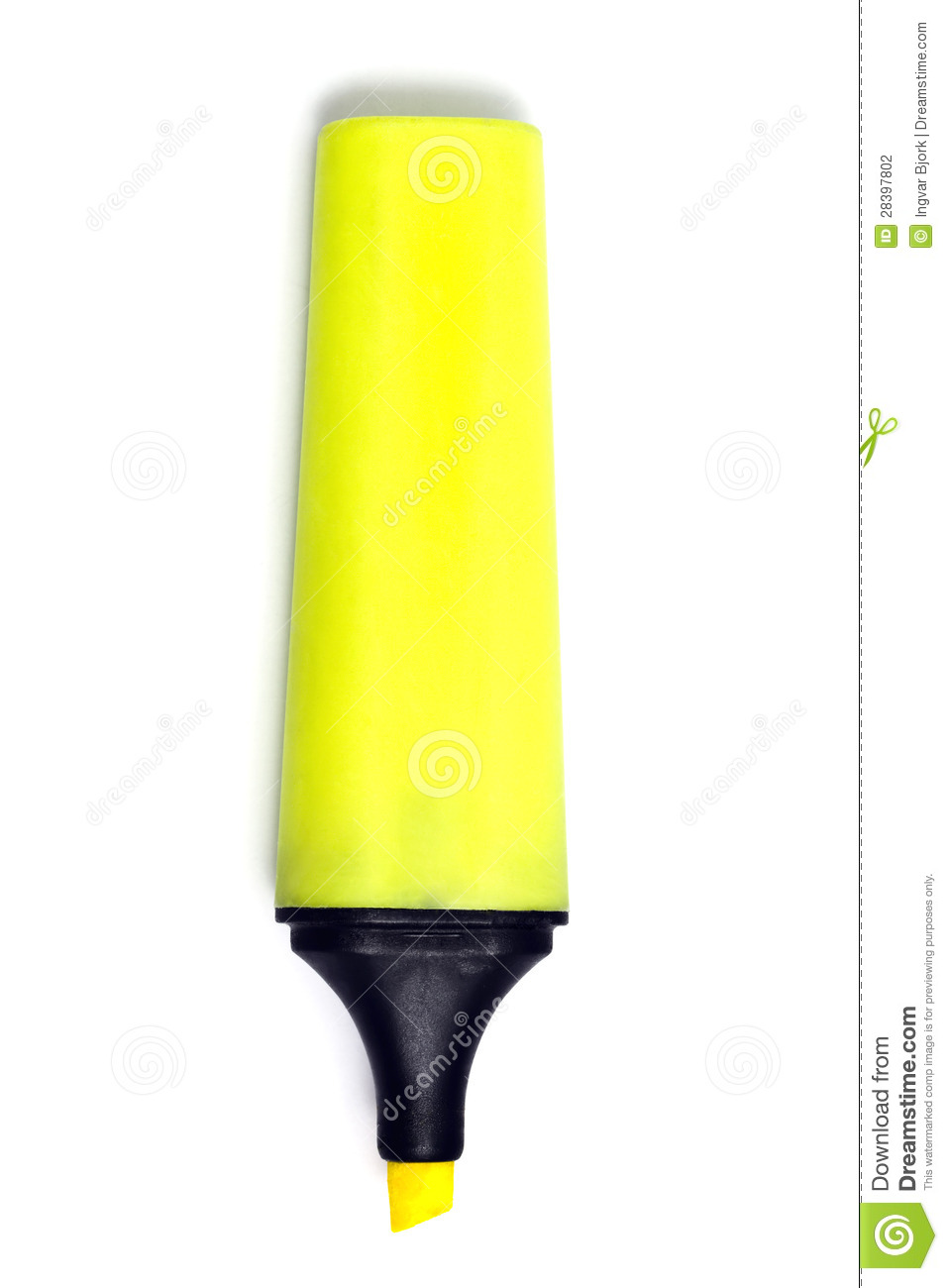 Yellow Highlighter Stock Photography   Image  28397802