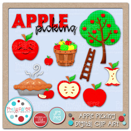 Apple Picking Digital Clip Art Images Included Apple Apple Core Apple