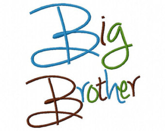 Big Brother Clipart Big Brother Embroidery Design