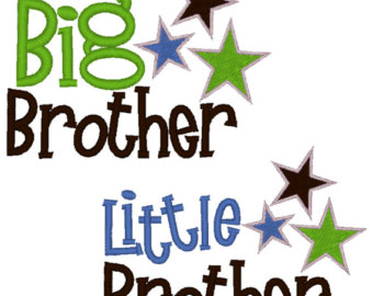 Big Brother Little Brother Embroide Ry Design File