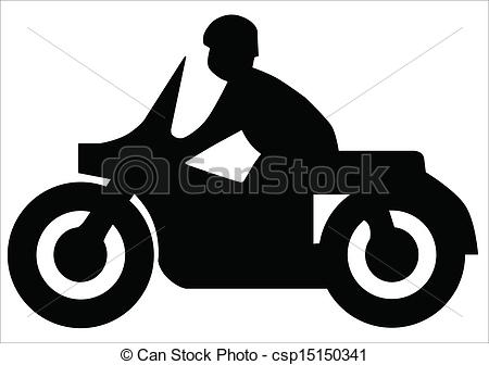 Eps Vector Of Motorcycle Silhouette   Silhouette Of A Motorcycle And