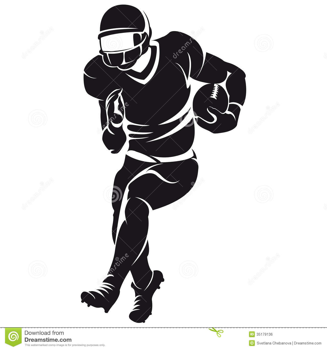 Football Player Silhouette Clipart American Football Player