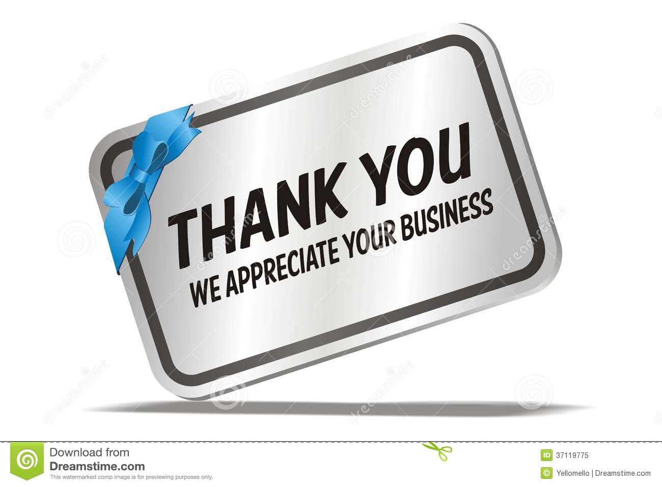 Free Stock Photo  Thank You We Appreciate Your Business   Silver Card
