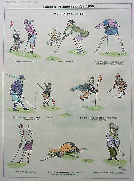 Golf Cartoons Pictures Women Http   Www Antique Prints Co Uk Golf
