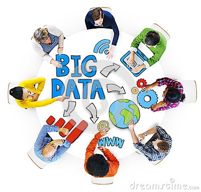 Group Of People Brainstorming With Big Data Stock Photo   Image