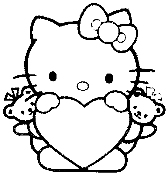 Hello Kitty Head Coloring Pages Which Has A Nice Impression With