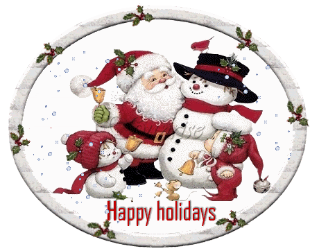 Merry Christmas Santa Claus Images Snow Greetings E Cards   Animated