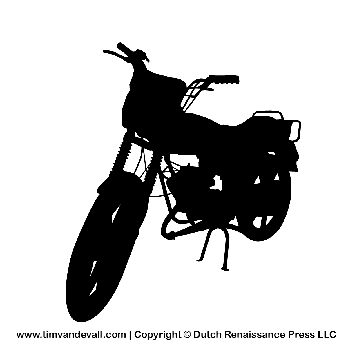 Motorcycle Silhouette Stencil