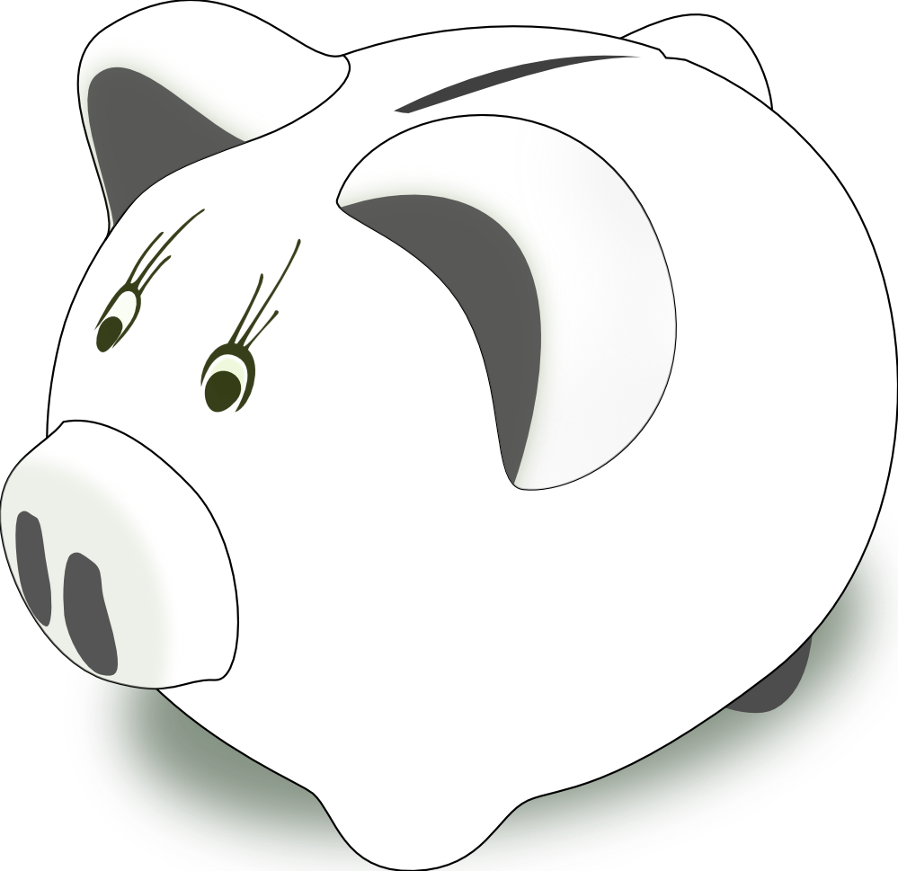 Piggy Bank Clip Art Black And White   Clipart Panda   Free Clipart
