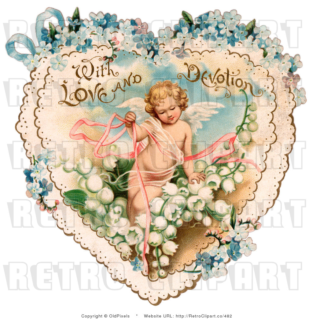 Retro Royalty Free Victorian Valentine Vector Clipart By Oldpixels