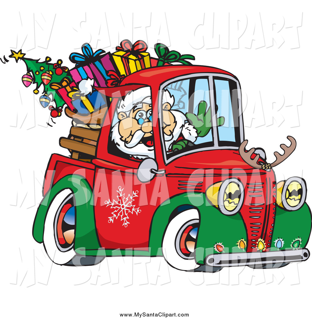 Santa Fire Truck Clip Art Car Pictures