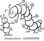 Stock Vector Black And White Cartoon Vector Illustration Of Ant And