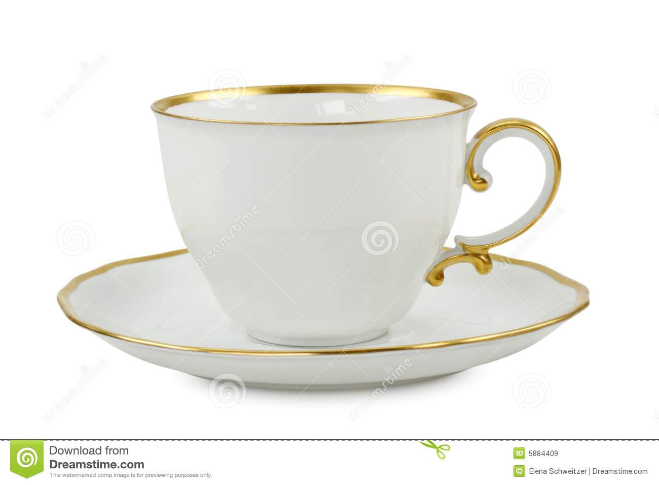 Tea Cup With Plate Royalty Free Stock Images   Image  5884409