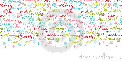 Vector Merry Christmas Text Horizontal Border Stock Vector   Image    
